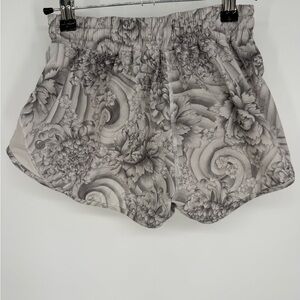 Lululemon Athletica Gray Floral Women's Athletic Shorts
